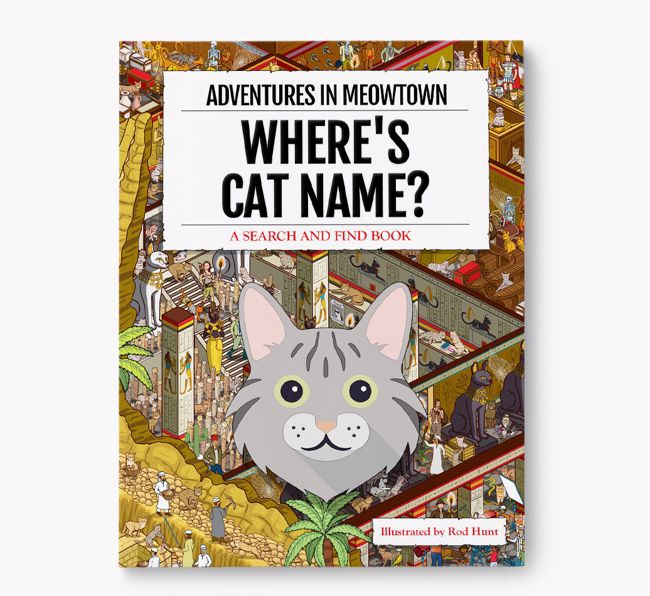 Personalized Where's {dogsName} Book: Adventures In Meowtown